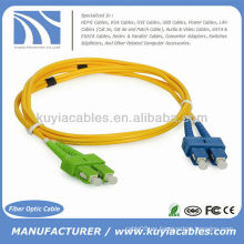 3FT Duplex SC-SC / APC Cable de conexión de fibra óptica monomodo 9/125 1M